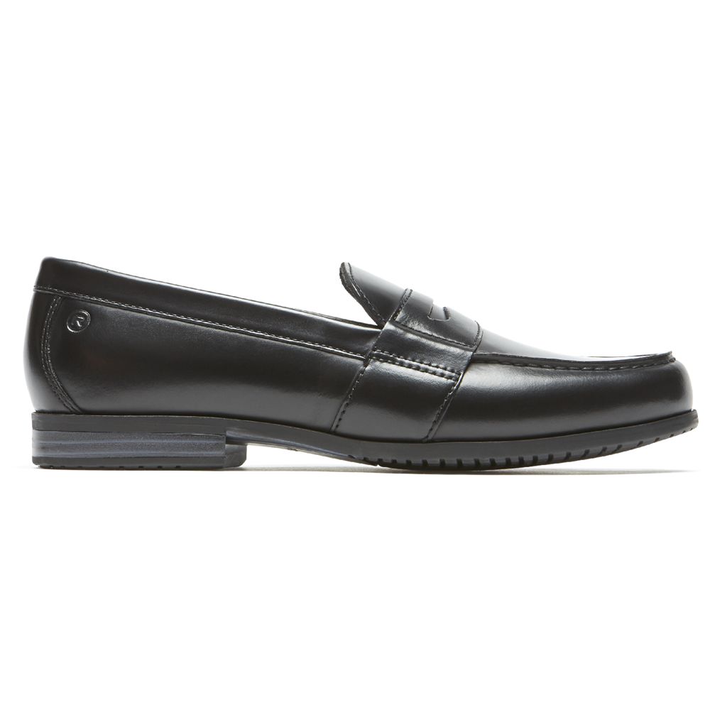 Mocassins Homem Rockport Classic Lite 2 Penny Slip-Ons Pretas,Portugal PLZHJ-5637